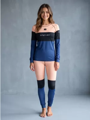 Frauenfunktionelle Thermohosen Prämie ALTISPORT VOJ/ALW051TER02 ORANGE/BLAU