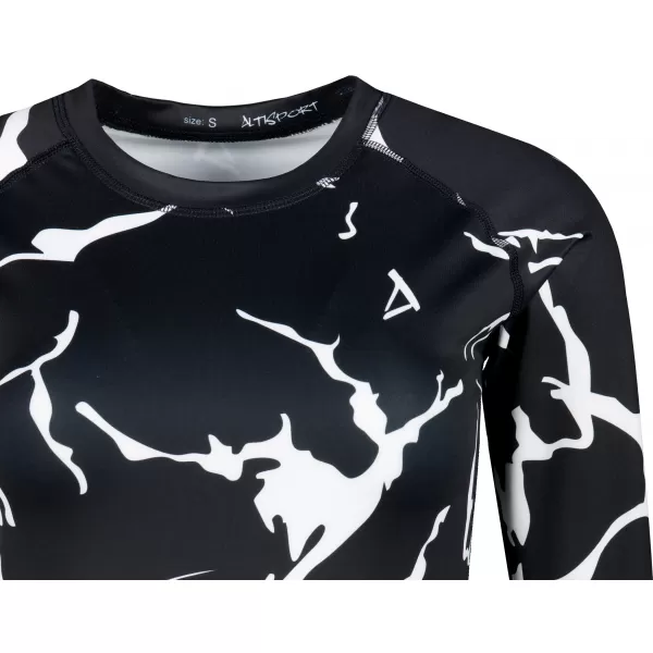  Frauenfunktionales Thermo -T -Shirt mit langen Ärmeln Premium ALTISPORT VOJ/ALW052TER01 SCHWARZ 