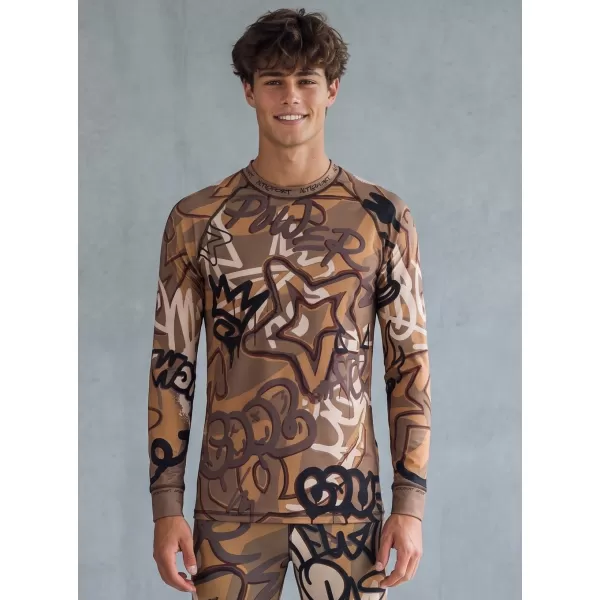  Funktionaler Term T -Shirt von Männern mit Langarmprämie ALTISPORT VOJ/ALM054TER01 BRAUN 
