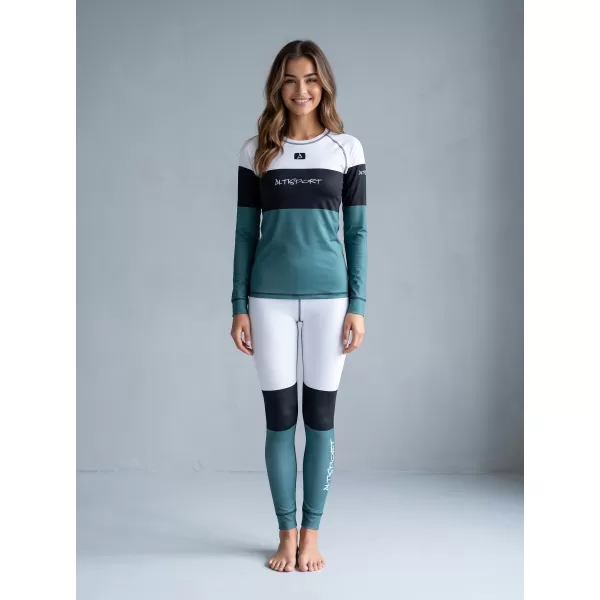  Frauenfunktionelle Thermohosen Prämie ALTISPORT VOJ/ALW051TER02 WEIß -GREEN 
