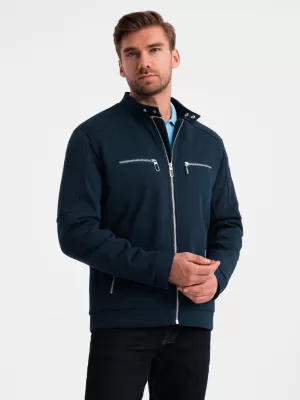 Jacke OMBRE OM-JALP-0157 MARINEBLAU