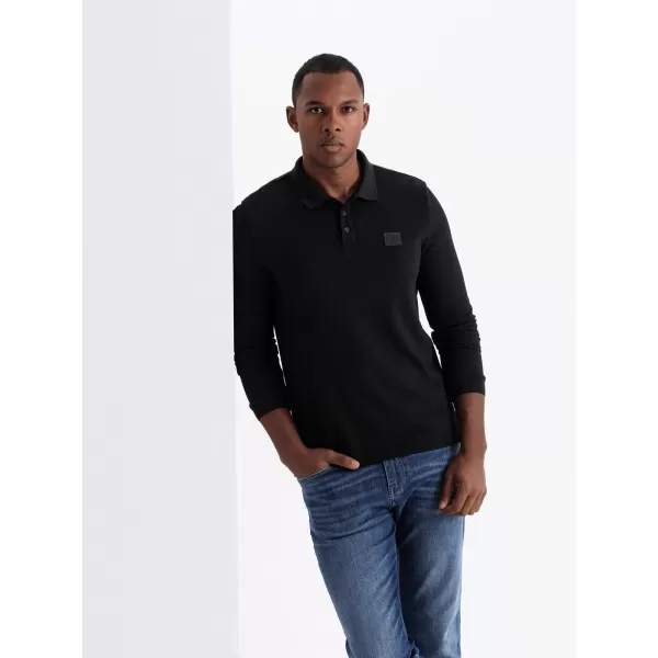  Hemd OMBRE OM-POLS-0131 SCHWARZ 