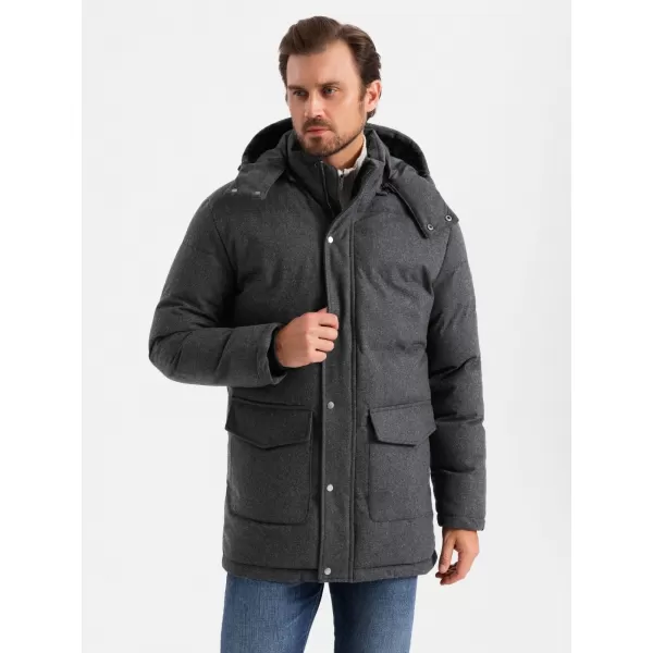  Jacke OMBRE OM-JALJ-0217 SCHWARZE MELANGE 