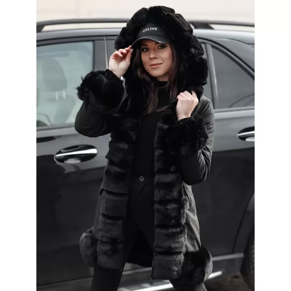  Mantel DSTREET FURRWINT TY4772 SCHWARZ 