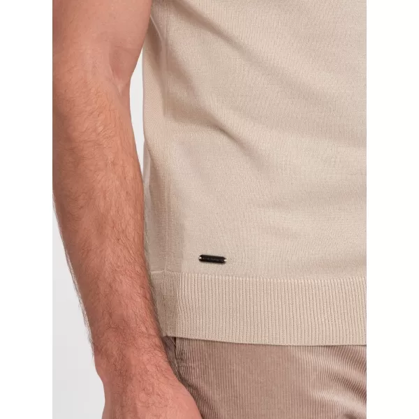  Herren t -Shirt mit einem Kragen OMBRE OM-POSS-0118 BEIGE 