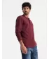 Herren t -Shirt mit langen Ärmeln OMBRE OM-LSCL-0120 KASTANIENBRAUN