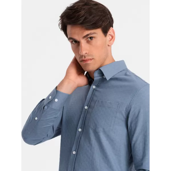  Hemd OMBRE OM-SHCS-0174 BLAU 