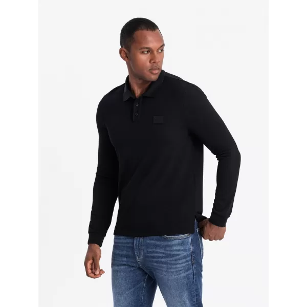  Hemd OMBRE OM-POLS-0131 SCHWARZ 