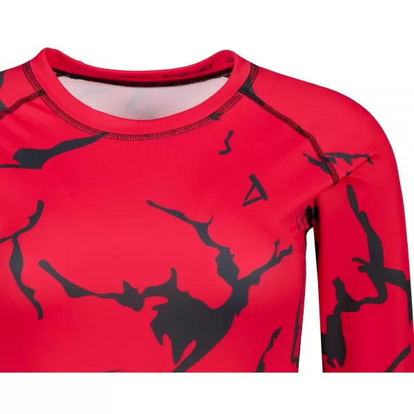  Frauenfunktionales Thermo -T -Shirt mit langen Ärmeln Premium ALTISPORT VOJ/ALW052TER01 ROT 