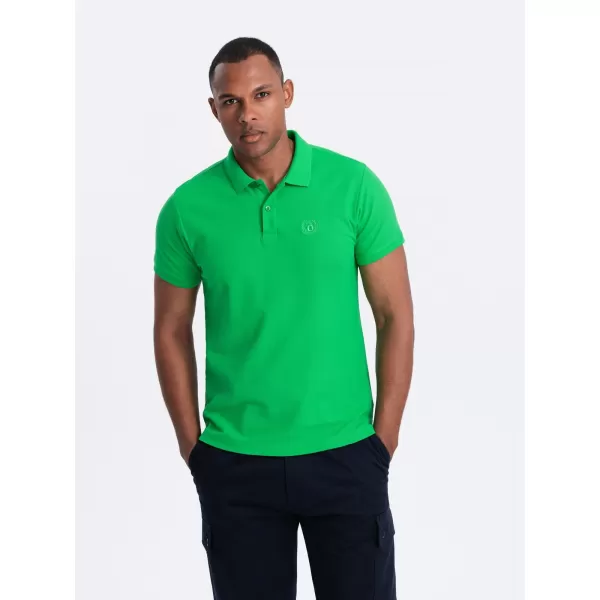  Herren t -Shirt mit einem Kragen OMBRE OM-POBS-0100 NEONGRÜN 