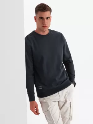 Herren -Sweatshirt OMBRE OM-SSBN-0159 SCHWARZ