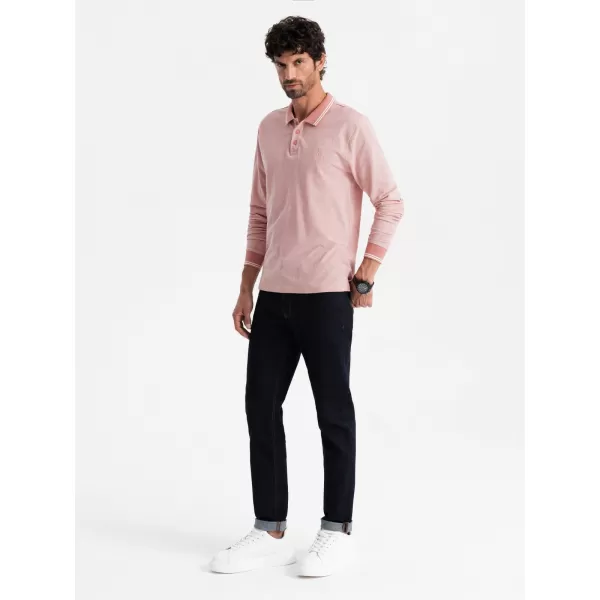  Hemd OMBRE OM-POLS-0129 ROSA MELANGE 