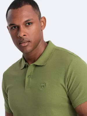 Herren t -Shirt mit einem Kragen OMBRE OM-POBS-0100 OLIVE