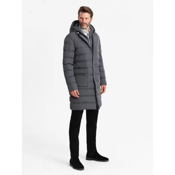  Männlicher Mantel OMBRE OM-JALJ-0177 GRAPHIT 