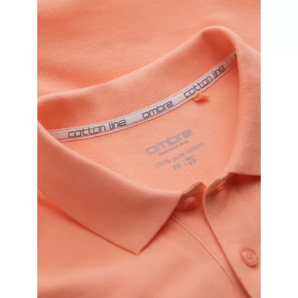  Herren t -Shirt mit einem Kragen OMBRE OM-POBS-0100 PFIRSICH 