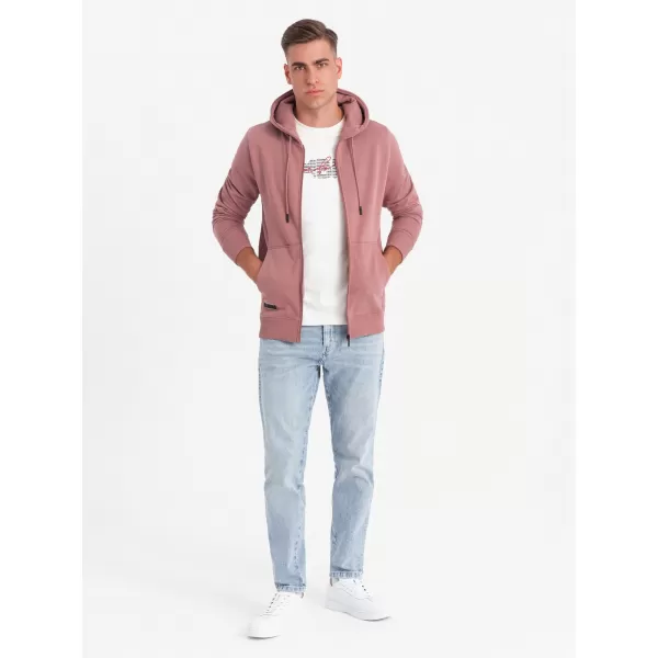  Herren -Sweatshirt OMBRE OM-SSBZ-0160 DUNKELROSA 