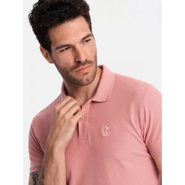  Herren t -Shirt mit einem Kragen OMBRE OM-POBS-0100 DUNKELROSA 