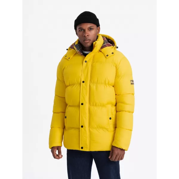  Herren Winterjacke OMBRE OM-JAHP-0205 GELB 