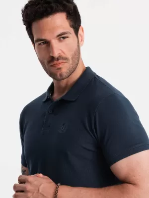 Herren t -Shirt mit einem Kragen OMBRE OM-POBS-0100 MARINEBLAU