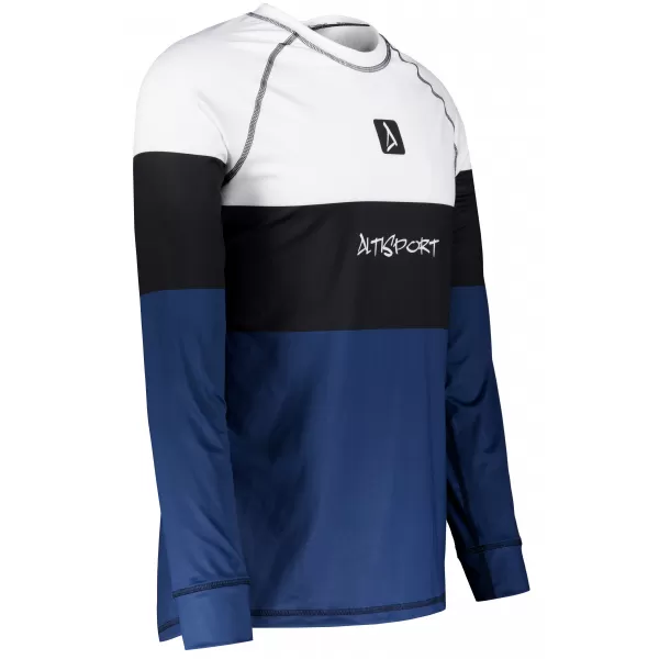  Funktionaler Term T -Shirt von Männern mit Langarmprämie ALTISPORT VOJ/ALM051TER01 WEIß -BLAU 