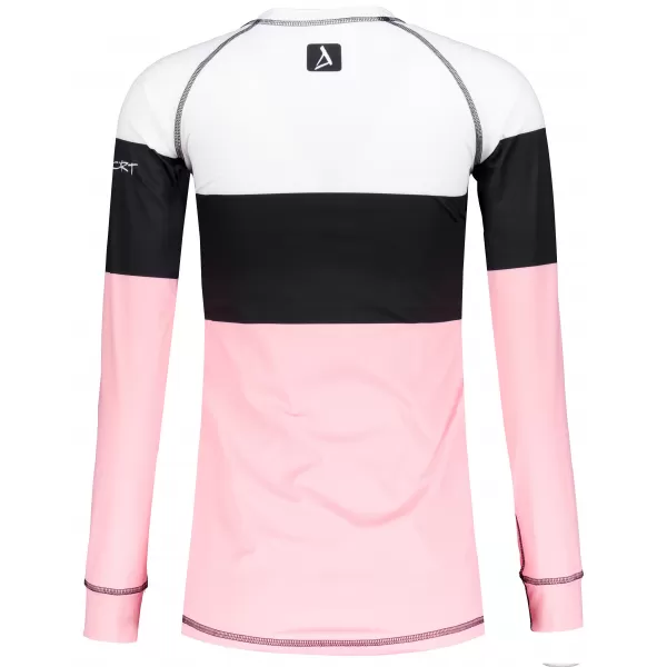  Frauenfunktionales Thermo -T -Shirt mit langen Ärmeln Premium ALTISPORT VOJ/ALW051TER01 WEIß -PINK 