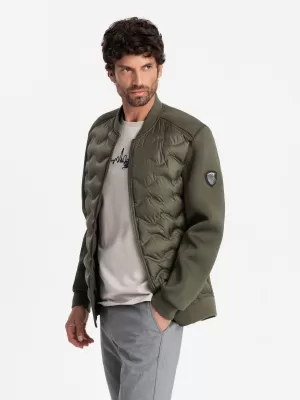 Jacke OMBRE OM-JALP-0141 DUNKLER OLIVENGRÜN