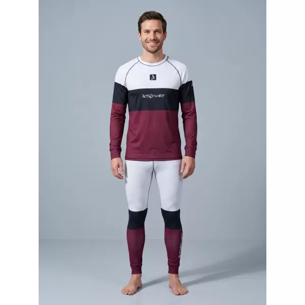  Funktionaler Term T -Shirt von Männern mit Langarmprämie ALTISPORT VOJ/ALM051TER01 BURGUND 