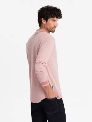 Hemd OMBRE OM-POLS-0129 ROSA MELANGE