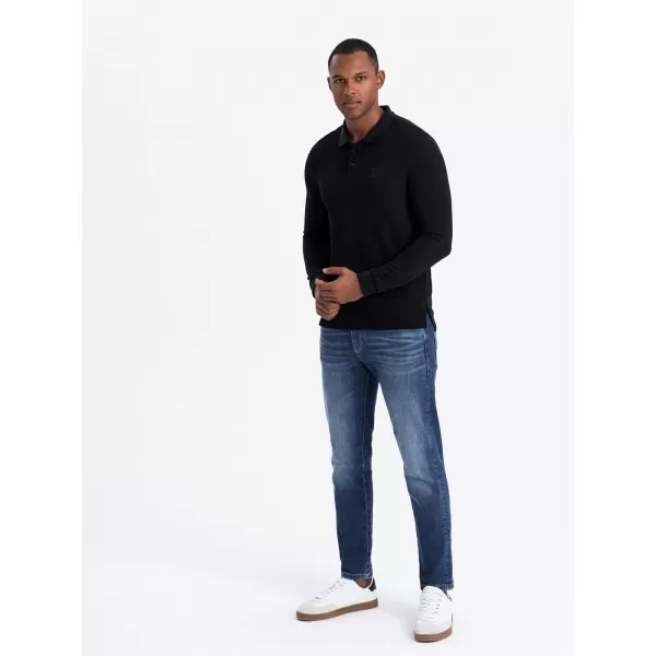  Hemd OMBRE OM-POLS-0131 SCHWARZ 