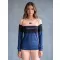 Frauenfunktionales Thermo -T -Shirt mit langen Ärmeln Premium ALTISPORT VOJ/ALW051TER01 ORANGE/BLAU