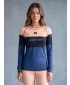 Frauenfunktionales Thermo -T -Shirt mit langen Ärmeln Premium ALTISPORT VOJ/ALW051TER01 ORANGE/BLAU