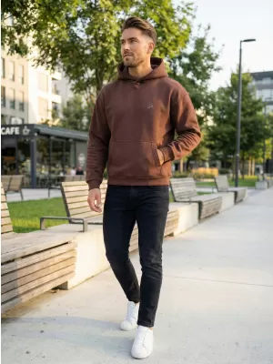Herren -Sweatshirt ALTISPORT BYB/ALM002BY284 SCHOKOLADE