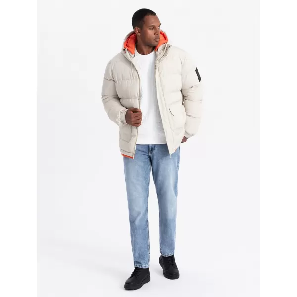  Herren Winterjacke OMBRE OM-JAHP-0208 ASCHE 