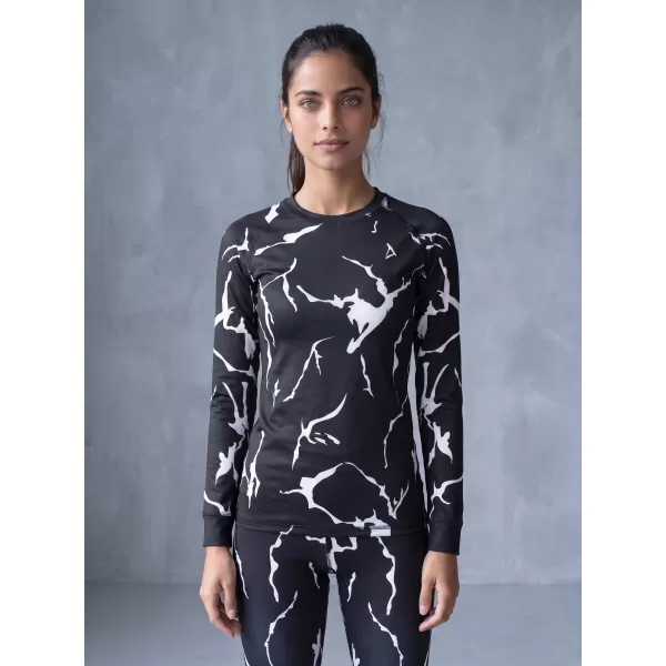  Frauenfunktionales Thermo -T -Shirt mit langen Ärmeln Premium ALTISPORT VOJ/ALW052TER01 SCHWARZ 