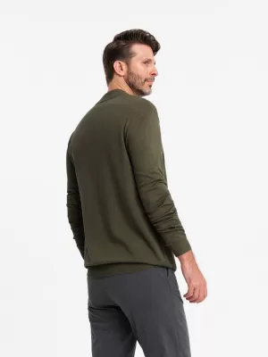 Herrenpullover OMBRE OM-SWTN-0100 KHAKI