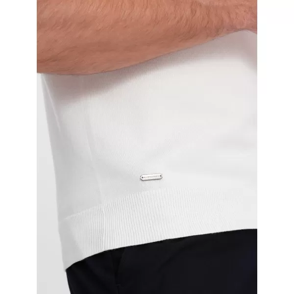  Herren t -Shirt mit einem Kragen OMBRE OM-POSS-0118 WEIß 