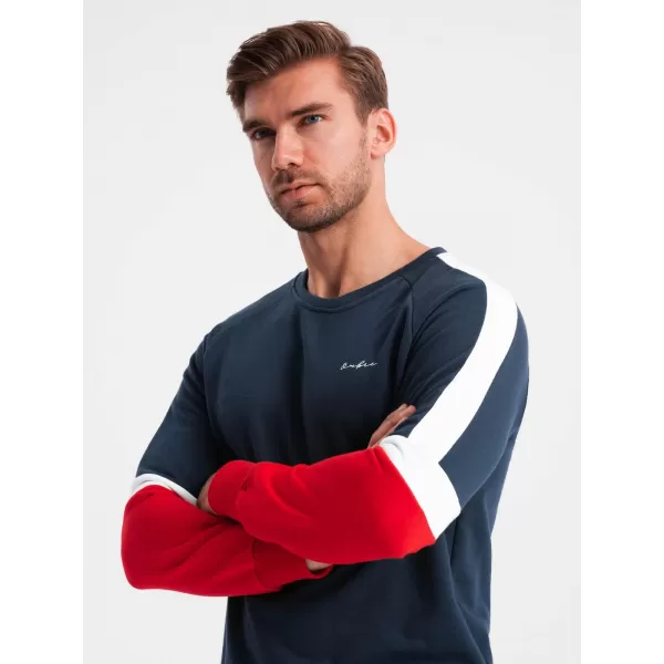  Herren -Sweatshirt OMBRE OM-SSNZ-22FW-003 MARINEBLAU 