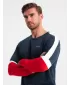 Herren -Sweatshirt OMBRE OM-SSNZ-22FW-003 MARINEBLAU