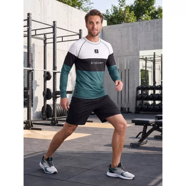  Funktionaler Term T -Shirt von Männern mit Langarmprämie ALTISPORT VOJ/ALM051TER01 WEIß -GREEN 