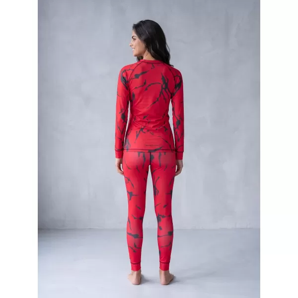  Frauenfunktionales Thermo -T -Shirt mit langen Ärmeln Premium ALTISPORT VOJ/ALW052TER01 ROT 