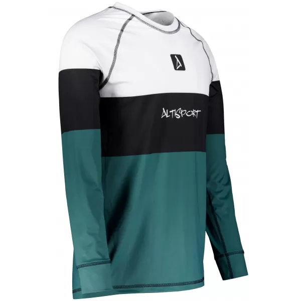  Funktionaler Term T -Shirt von Männern mit Langarmprämie ALTISPORT VOJ/ALM051TER01 WEIß -GREEN 