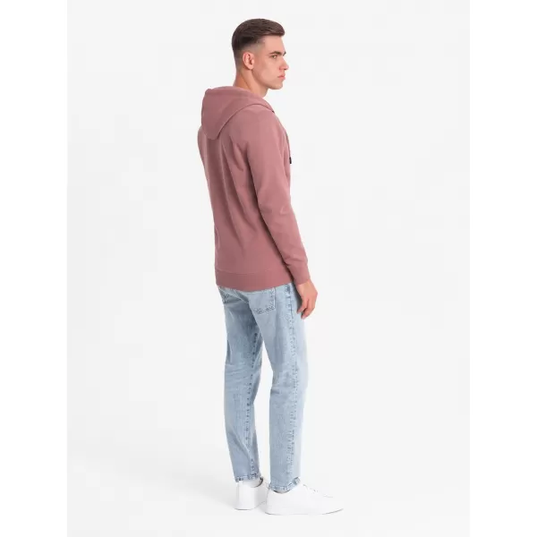  Herren -Sweatshirt OMBRE OM-SSBZ-0160 DUNKELROSA 