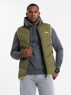 Weste OMBRE OM-JAVJ-0210 OLIVE