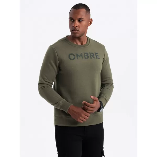  Herren -Sweatshirt OMBRE OM-SSPS-0181 DUNKLE OLIVE 