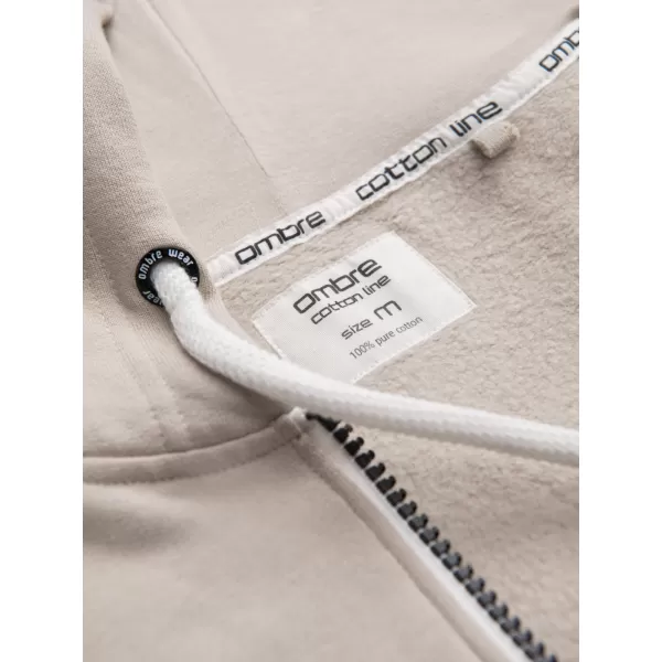  Herren -Sweatshirt OMBRE OM-SSBZ-0178 LEICHT BEIGE 