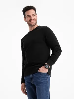 Herren -Sweatshirt OMBRE OM-SSBN-0175 SCHWARZ