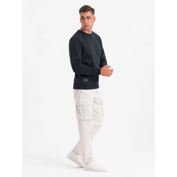  Herren -Sweatshirt OMBRE OM-SSBN-0159 SCHWARZ 