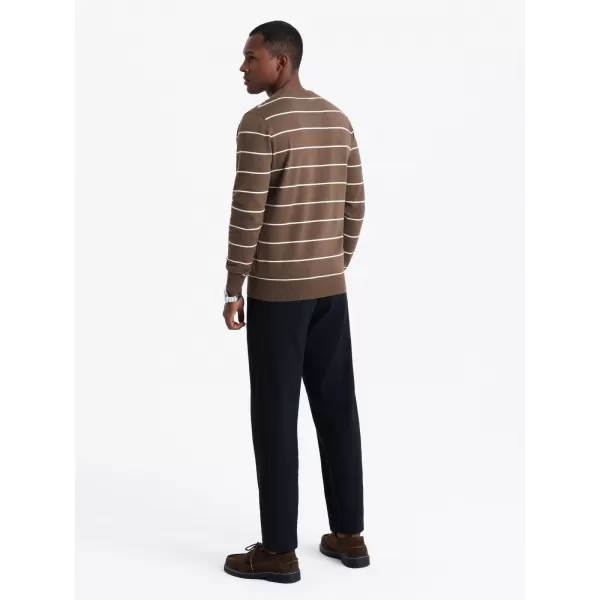  Herrenpullover OMBRE OM-SWSW-0143 BRAUN 