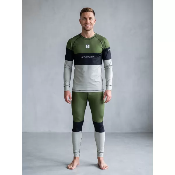  Funktionaler Term T -Shirt von Männern mit Langarmprämie ALTISPORT VOJ/ALM051TER01 KHAKI 