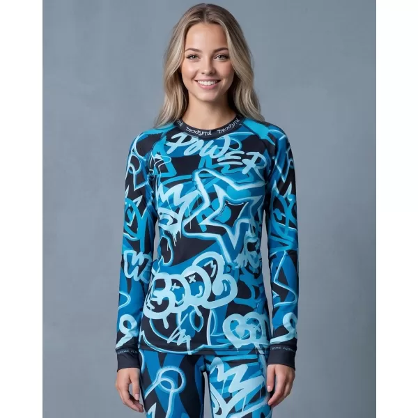  Frauenfunktionales Thermo -T -Shirt mit langen Ärmeln Premium ALTISPORT VOJ/ALW054TER01 SCHWARZ -BLUE 
